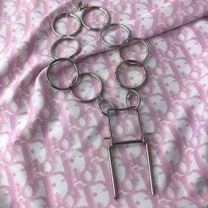 handmade psycho hottie o-ring chain necklace